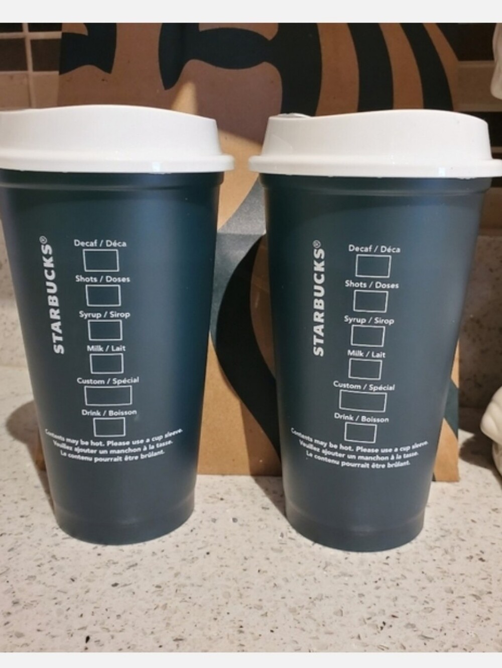 Starbucks Holiday 2020 Color Changing Cups Christmas Hot Cups Set 2 Tumbler NEW - Picture 5 of 7